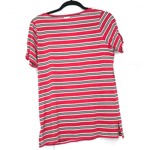 Michael Kors Tops Nwt Michale Kors Womens Pink Striped Tee Shirt